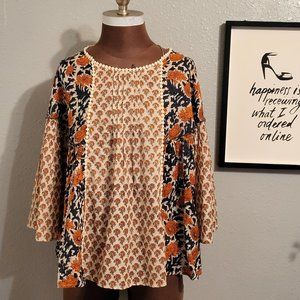 RACHEL ZOE Floral Print Boho Top